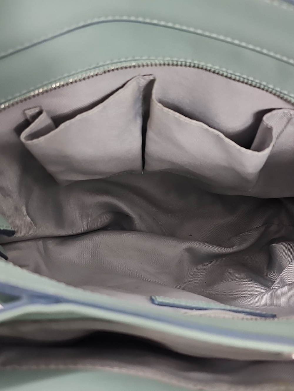 Mint Green Leather Tote Bag - Picture 9 of 13